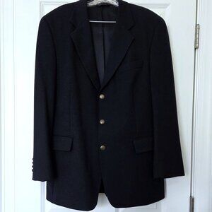 Jos A Bank Navy Blue 3-Button Wool Blazer